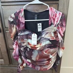Express Women's Multicolor Floral Blouse